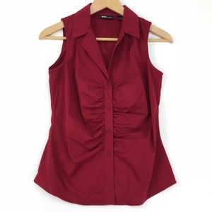 INC stretch sleeveless blouse, size 2, 4 button